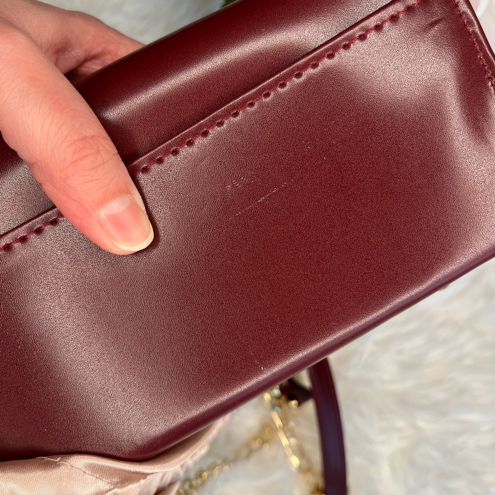 NWT Glass Ladder & Co Jackie crossbody in maroon - Picture 4 of 10